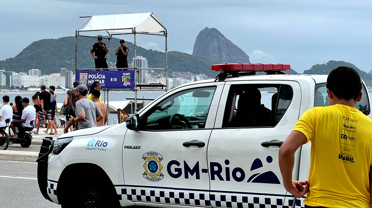 Guardas municipais no policiamento